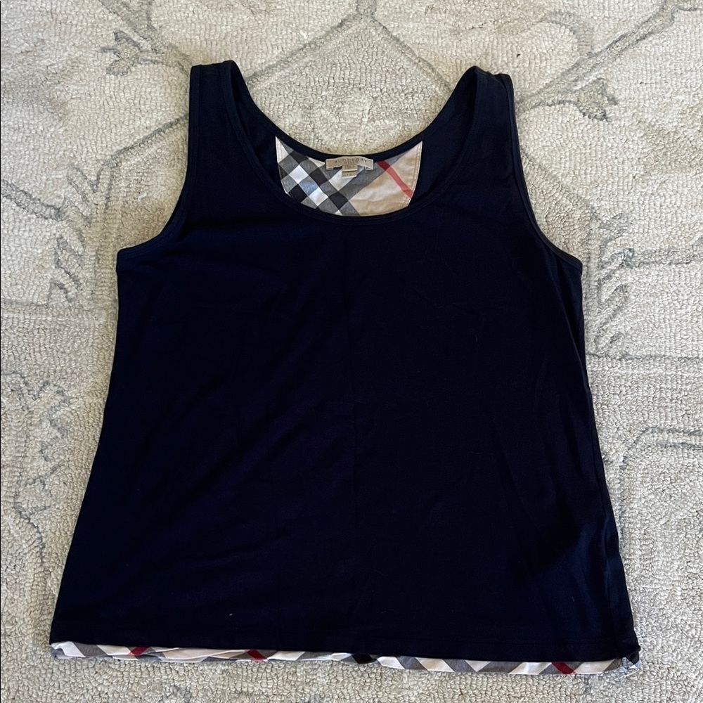 Burberry Navy Blue Sleeveless Top